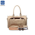 high quality stylish 3pcs tote leather nappy bag for mom